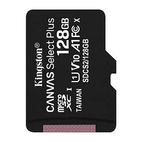 Картка пам'яті 128 ГБ U1 V10 microSD Kingston Canvas Select Plus SDCS2/128GBSP