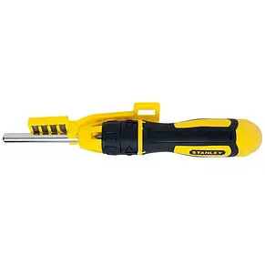 Викрутковий тримач Multibit з храповим механізмом і набором із десяти біт STANLEY 0-68-010, фото 3