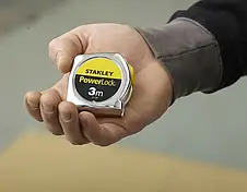 Рулетка вимірювальна Powerlock® завдовжки 3 м, завширшки 12,7 мм у хромованому пластмасовому корпусі STANLEY, фото 4