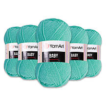 Упаковка YarnArt Baby, М'ятний No623, 5 шт.