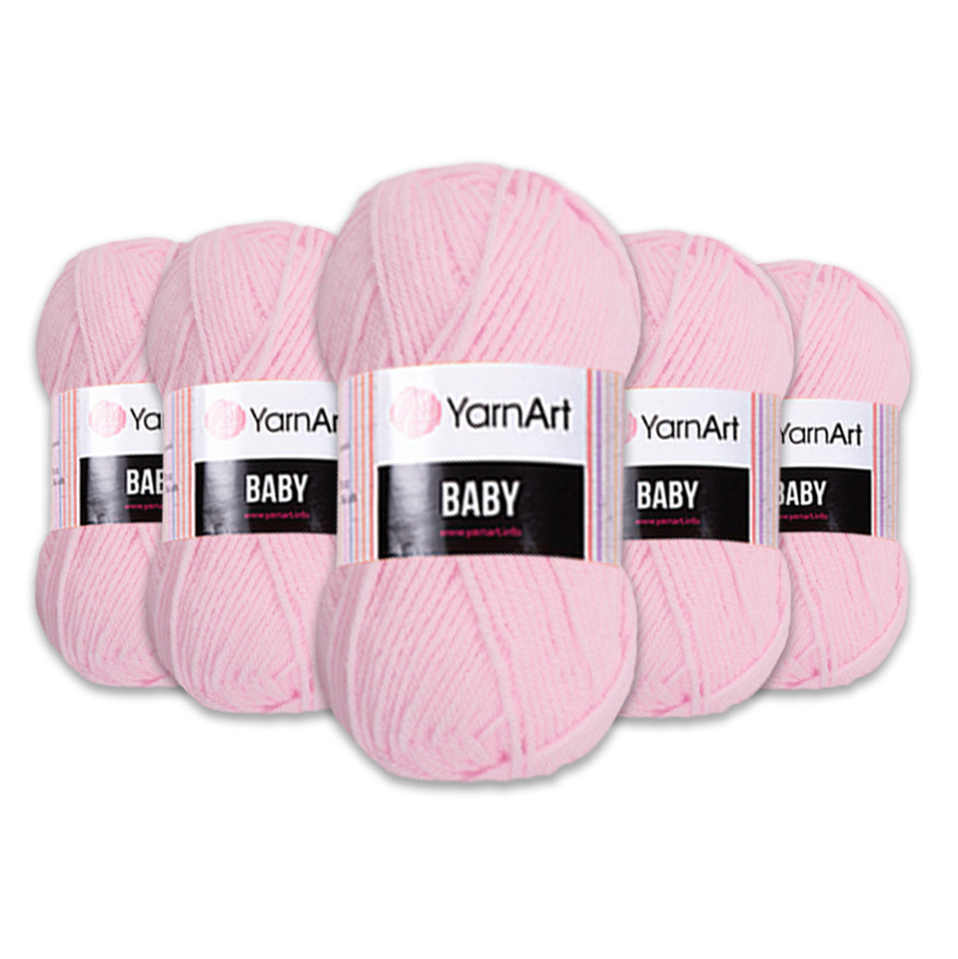 Упаковка YarnArt Baby, Світло-рожевий No853, 5 шт.
