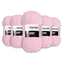 Упаковка YarnArt Baby, Світло-рожевий No853, 5 шт.