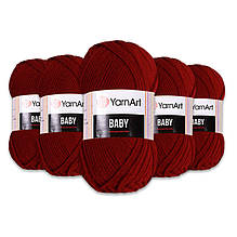 Упаковка YarnArt Baby, Бордо No3024, 5 шт.