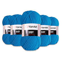 Упаковка YarnArt Baby, Бірюзовий No552, 5 шт.