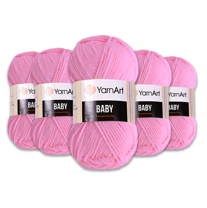 Упаковка YarnArt Baby, Ніжно-рожевий No217, 5 шт.