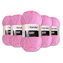 Упаковка YarnArt Baby, Ніжно-рожевий No217, 5 шт.