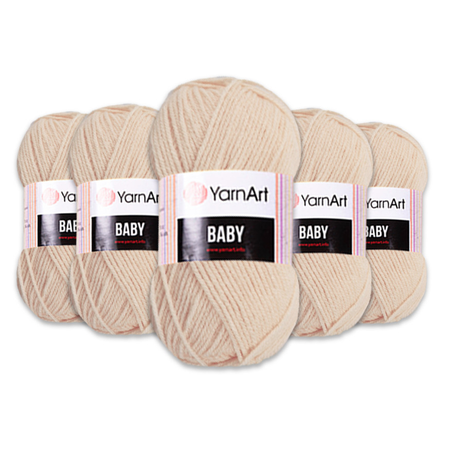 Упаковка YarnArt Baby, Світлий персик No854, 5 шт.