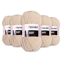 Упаковка YarnArt Baby, Світлий персик No854, 5 шт.