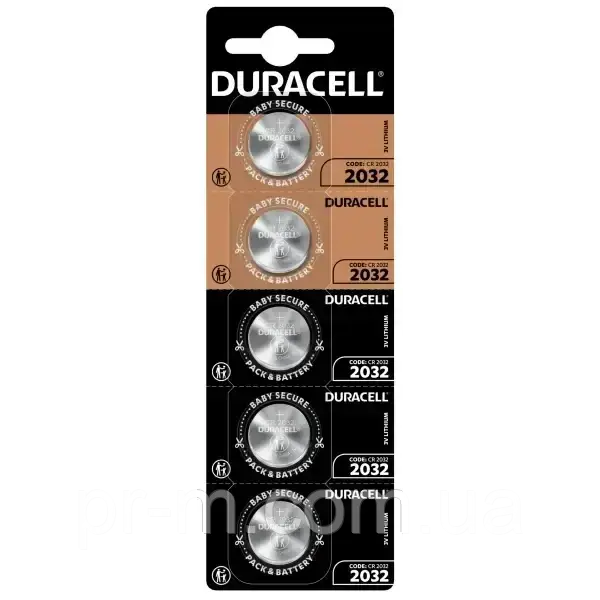 Батарейка DURACELL CR 2032 5шт на блістері (ціна за 1 шт) 20шт/уп