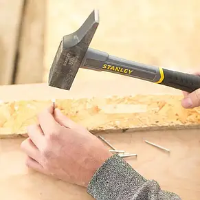 Молоток столярний Fiberglass з вагою головки 500 г STANLEY STHT0-54160, фото 4