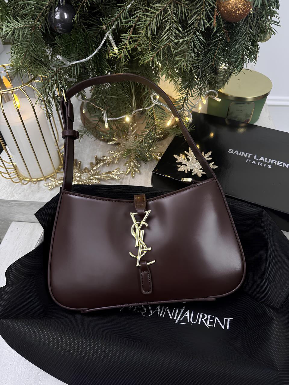 Жіноча сумка Yves Saint Laurent YSL Le 5 ↑ 7 Ів Сен Лоран шоколадний