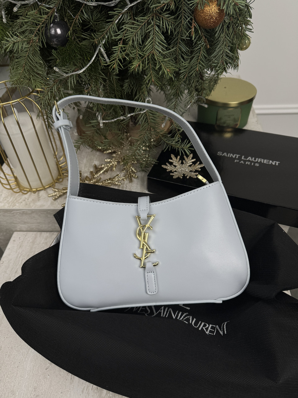 Жіноча сумка Yves Saint Laurent YSL Le 5 ↑ 7 Ів Сен Лоран блакитний, фото 1