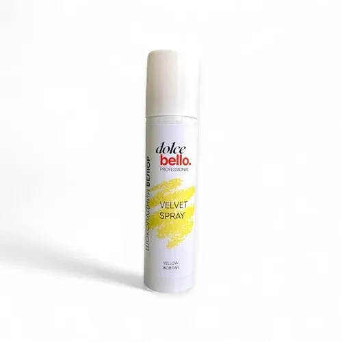 Спрей-барвник Dolce Bello Velvet Spray Шоколадний велюр (Жовтий), 100 мл, фото 1