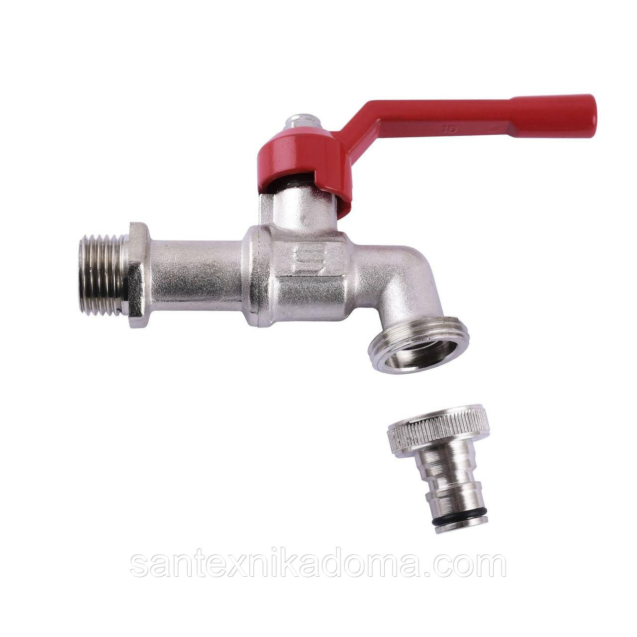 Кран SELBA кульовий для поливу 1/2″ SL1583 Antifrost з швидкоз`ємним штуцером, фото 1