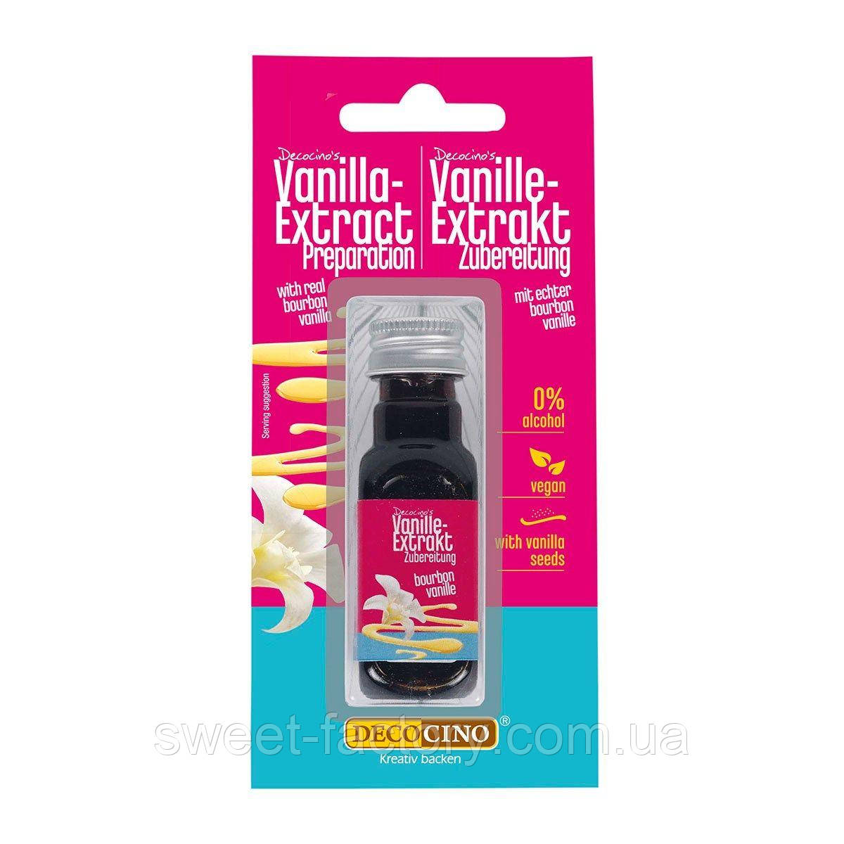 Екстракт ванілі Decocino's Vanille Extrakt Zubereitung 20ml, фото 1