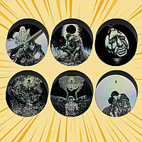 Набір Голографічних Магнітів 69 мм Berserk / Берсерк 6 штук 002