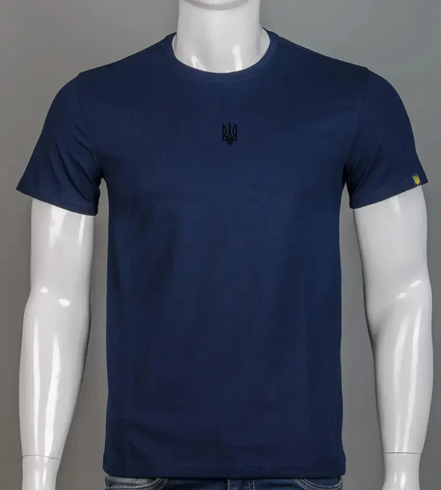 Футболка чоловіча Тризуб 2401м (Уп.4шт M-XXL), Темно-синій