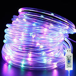 Гірлянда роса, від USB, 10м, 200LED, Мультиколор / Новорічна гірлянда світлодіодна