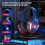 Ігрові навушники Kotion Each H-9 з підсвіткою (Синій), фото 2