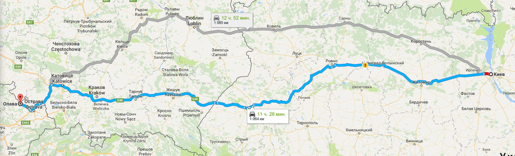Киев → Опава