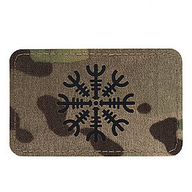 M-Tac нашивка шолом Жаху горизонтальна Laser Cut Multicam/Black