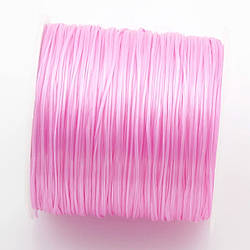 Гумка листкова для браслетів 1 мм Рожевий світлий +-60 м