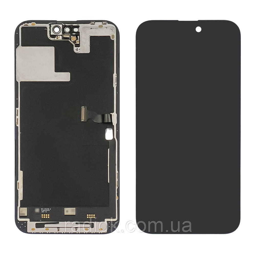 Дисплей для Apple iPhone 14 Pro Max с чорним тачскрином Original (переклееное скло)