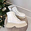 Черевики жіночі на товстій підошві. Колір білий, фото 3