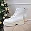 Черевики жіночі на товстій підошві. Колір білий, фото 6