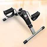 Міні велотренажер механічний домашній тренування ніг рук Педальний тренажер з РК дисплеєм для дому, фото 6