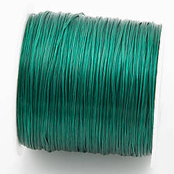 Гумка листкова для браслетів 1 мм смарагдовий +-60 м