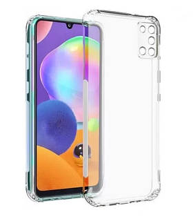 Силіконовий чохол для Samsung Galaxy A31 - Прозорий (із заглушками)