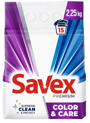 Прал. порошок 2,25 кг автомат "Savex" Premium Color (6)