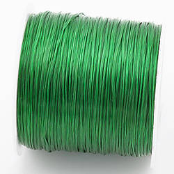 Гумка листкова для браслетів 1 мм Зелений +-60 м