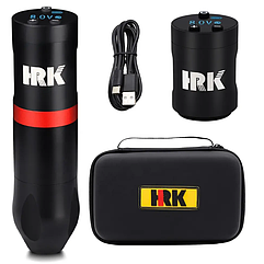 Бездротова тату-машинка HRK з двома акумуляторами по 1500 мАч