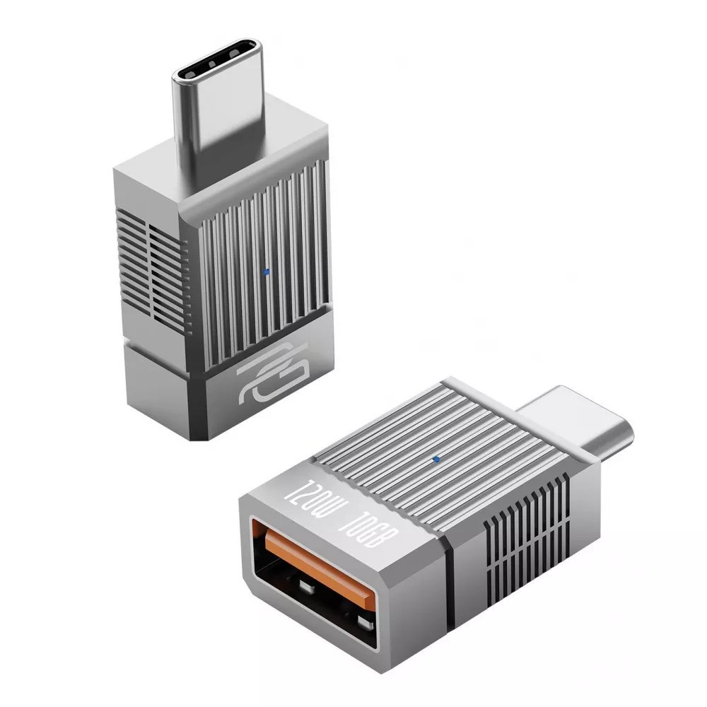 OTG адаптер USB 3.1 на Type-C PROOVE Gaming Matrix 10Gb/s 120W (сірий)