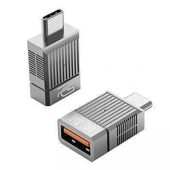OTG адаптер USB 3.1 на Type-C PROOVE Gaming Matrix 10Gb/s 120W (сірий)
