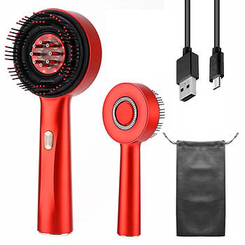 Масажна щітка для голови, 3 режими, USB, Massage and Nourish / Багатофункціональний масажний гребінець