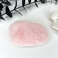 Шпилька для волосся Finding Хлопушка тик-так пухнаста з хутром Рожевий 11 см х 6 см