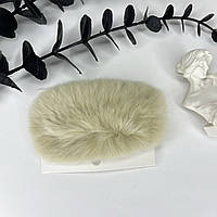 Шпилька для волосся Finding Хлопушка тик-так пухнаста з хутром Молочний 11 см х 6 см