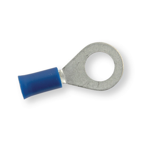 Клемма обжимная изолированная кольцевая синяя Ø 8,4 мм - фото 1 - id-p452626951