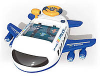 Музичний Автотренажер Aircraft Game Console з підсвічуванням Синій