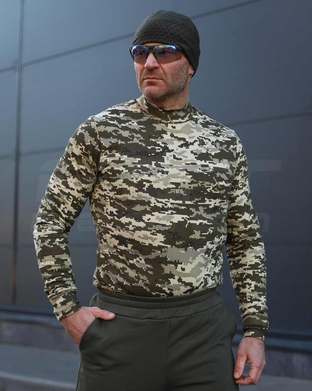 Гольф трикотаж із начосом піксель ЗСУ, фото 1