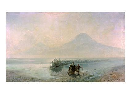 Листівка Українське мистецтво - Зішестя Ноя з Арарату, 1889, фото 1