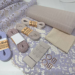 Набір "Есмеральда бузок" бюстгальтер на кісточці+трусики