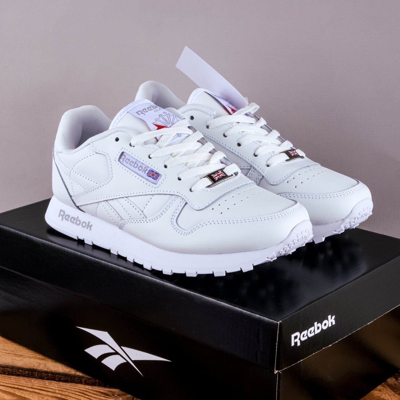 Кросівки Reebok Classic шкіряні білий колір, фото 1