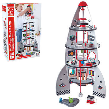 Набір ігровий Космічна ракета Hape (4 рівні, аксесуари, фігурки) E3021