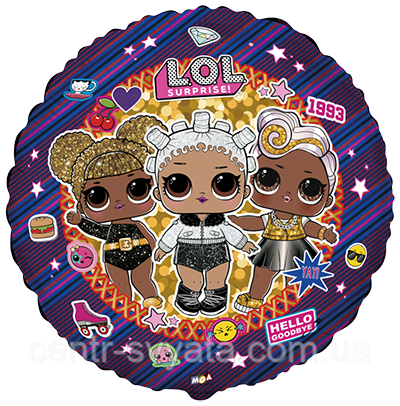Фольгована кулька Flexmetal 18"(45 см) Коло "L.O.L | Ляльки Лол"