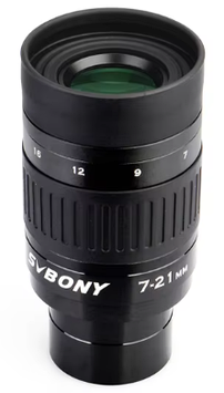 Зум окуляр 7-21 мм поле зору 40~57° винос зіниці 18 мм — 16,3 мм SVBONY SV135, 6 лінз у 4 групах W9105A