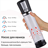 Вакуумна помпа для чоловічого члена з USB, автоматична помпа для збільшення пінису, інтимні іграшки для чоловіків, фото 7